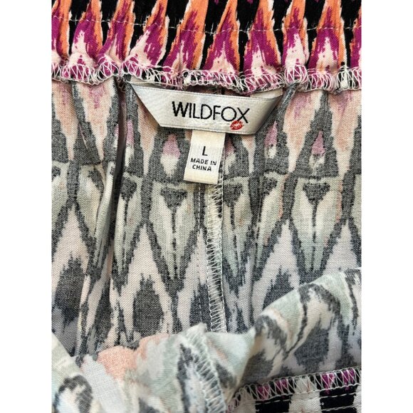 Wildfox Women’s Multicolored Pull-On Rayon Shorts Size Large pockets Boho Style - Picture 5 of 10